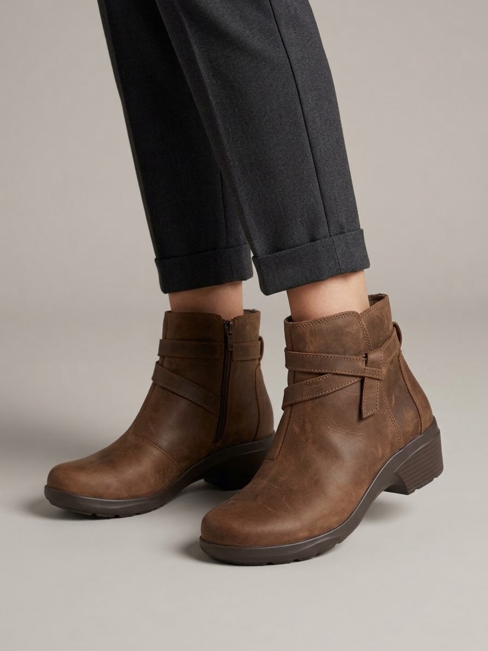 Clarks Angie Spice Women's Brown Ankle Boots US 8 D